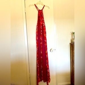ModCloth chiffon halter maxi dress